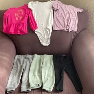 Set of three shirts and three pairs of pants